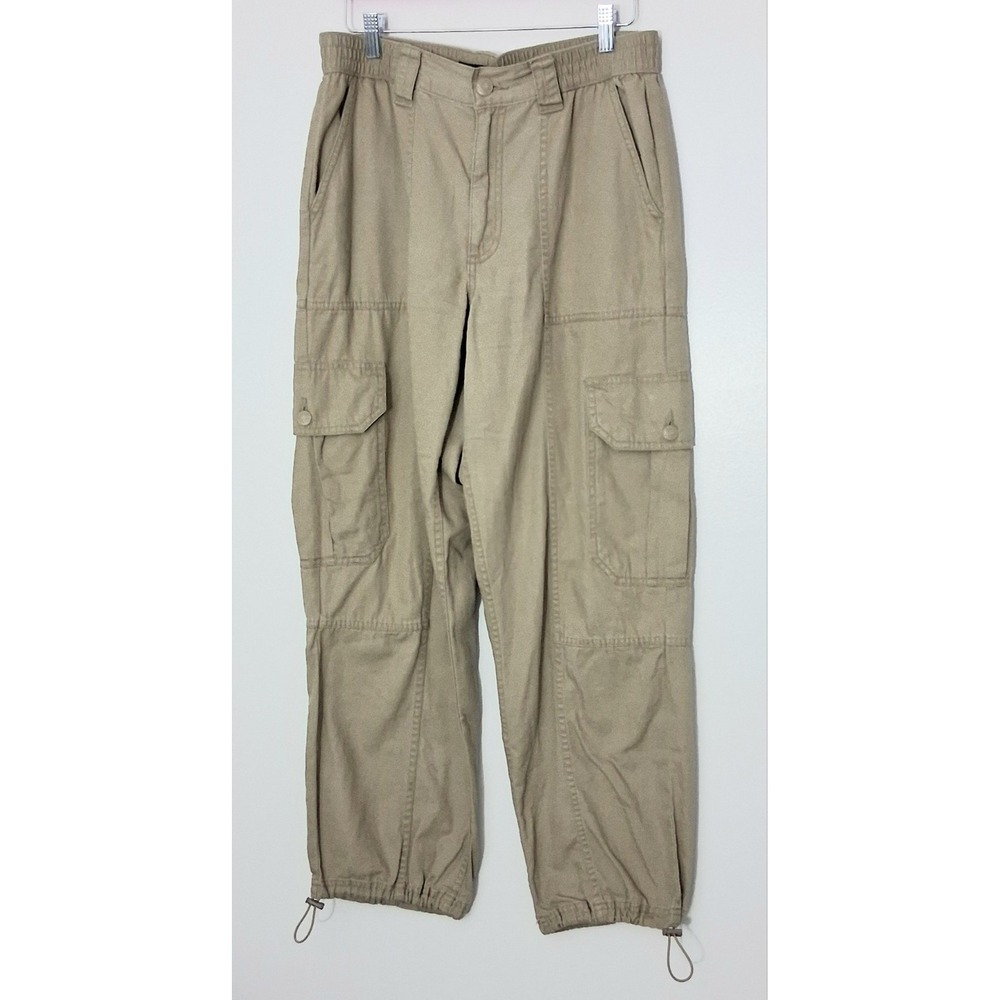 Aeropostale Utility Cargo Pants* Women's Size Medium Tan Khaki Y2K Grunge Pre-ow